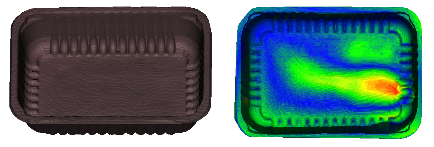 Correct versus deformed package